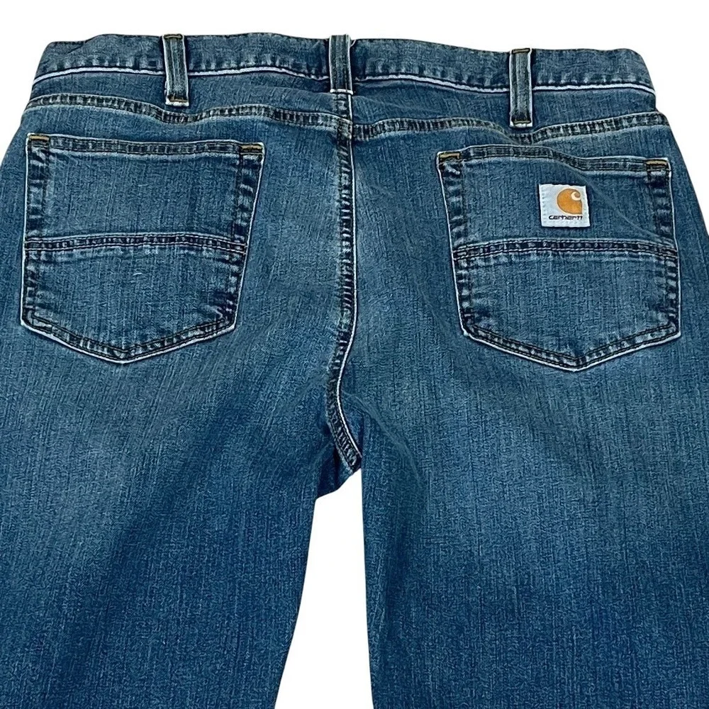 Carhartt Relaxed Fit Jeans Mens 36x32 Medium Wash Blue Cotton Stretch Denim